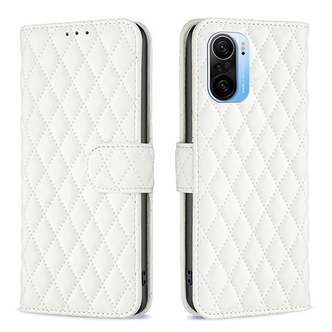 Coque Portefeuille Livre Cuir Etui Clapet B11F pour Xiaomi Redmi K40 5G Blanc