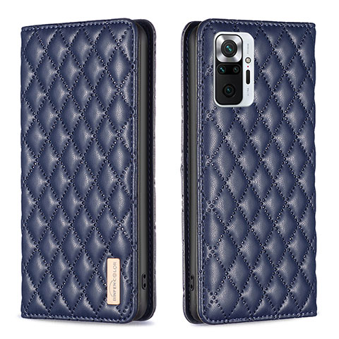 Coque Portefeuille Livre Cuir Etui Clapet B11F pour Xiaomi Redmi Note 10 Pro 4G Bleu