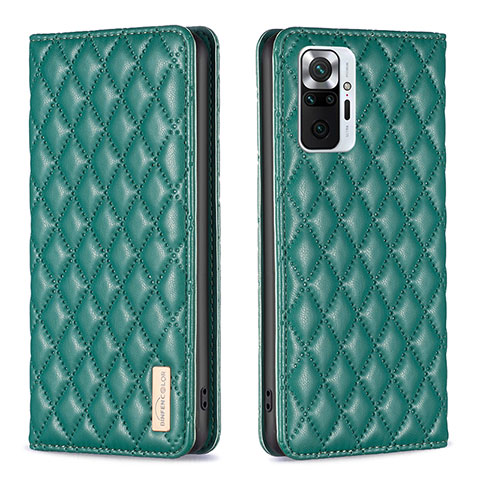 Coque Portefeuille Livre Cuir Etui Clapet B11F pour Xiaomi Redmi Note 10 Pro 4G Vert