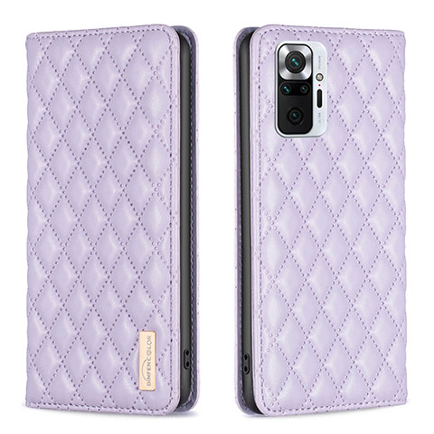 Coque Portefeuille Livre Cuir Etui Clapet B11F pour Xiaomi Redmi Note 10 Pro 4G Violet