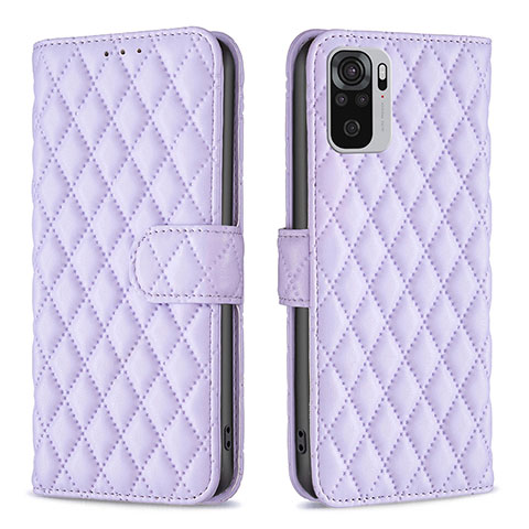 Coque Portefeuille Livre Cuir Etui Clapet B11F pour Xiaomi Redmi Note 10S 4G Violet