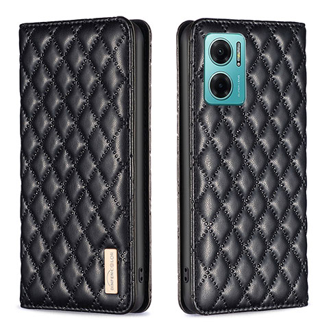 Coque Portefeuille Livre Cuir Etui Clapet B11F pour Xiaomi Redmi Note 11E 5G Noir