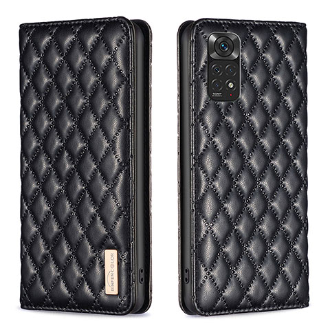 Coque Portefeuille Livre Cuir Etui Clapet B11F pour Xiaomi Redmi Note 11S 4G Noir