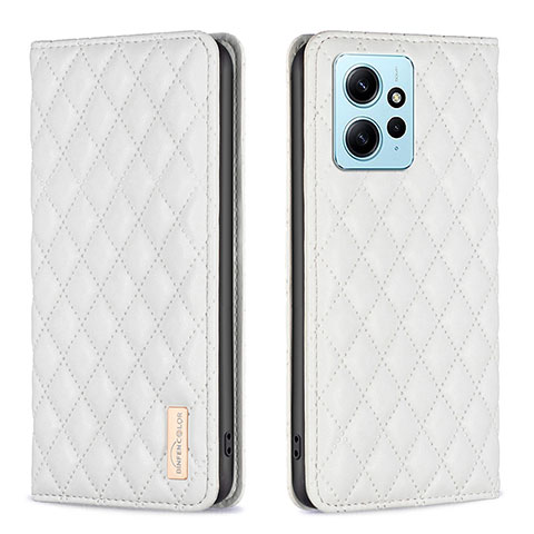 Coque Portefeuille Livre Cuir Etui Clapet B11F pour Xiaomi Redmi Note 12 4G Blanc