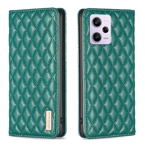 Coque Portefeuille Livre Cuir Etui Clapet B11F pour Xiaomi Redmi Note 12 Pro+ Plus 5G Vert