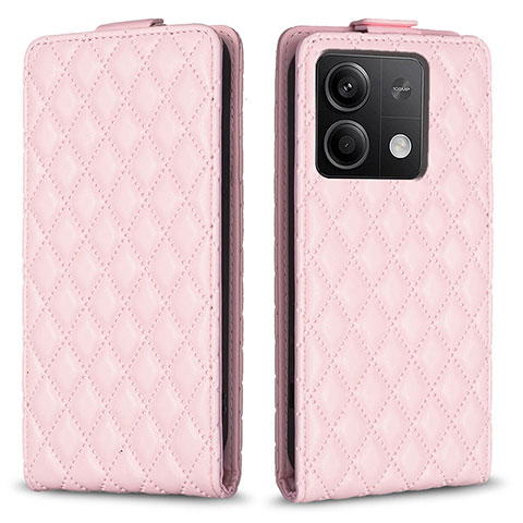 Coque Portefeuille Livre Cuir Etui Clapet B11F pour Xiaomi Redmi Note 13 5G Or Rose