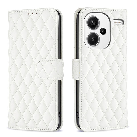 Coque Portefeuille Livre Cuir Etui Clapet B11F pour Xiaomi Redmi Note 13 Pro+ Plus 5G Blanc