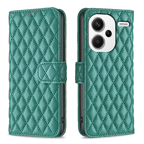 Coque Portefeuille Livre Cuir Etui Clapet B11F pour Xiaomi Redmi Note 13 Pro+ Plus 5G Vert