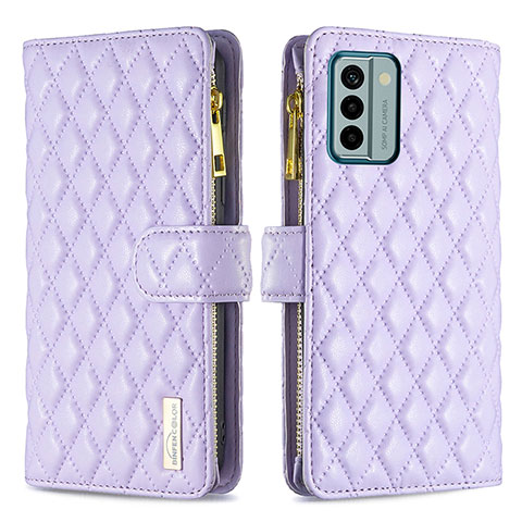 Coque Portefeuille Livre Cuir Etui Clapet B12F pour Nokia G22 Violet