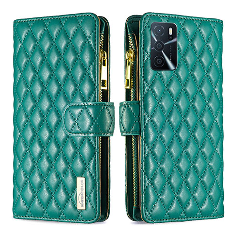 Coque Portefeuille Livre Cuir Etui Clapet B12F pour Oppo A16 Vert