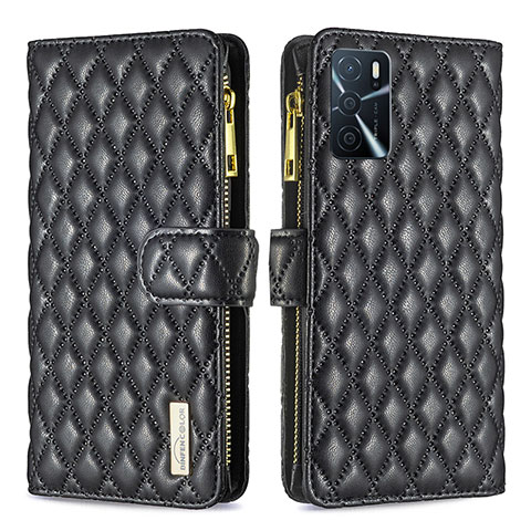 Coque Portefeuille Livre Cuir Etui Clapet B12F pour Oppo A16s Noir