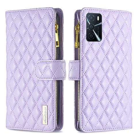 Coque Portefeuille Livre Cuir Etui Clapet B12F pour Oppo A16s Violet