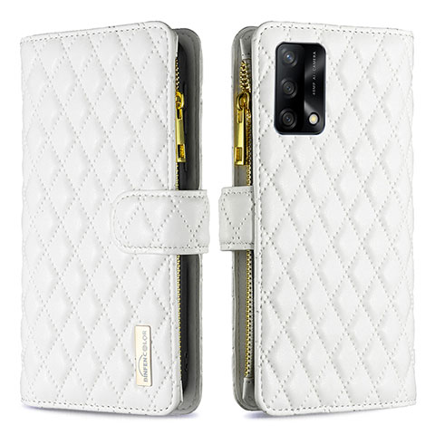 Coque Portefeuille Livre Cuir Etui Clapet B12F pour Oppo A74 4G Blanc