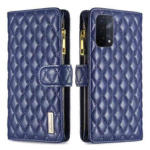 Coque Portefeuille Livre Cuir Etui Clapet B12F pour Oppo A74 5G Bleu