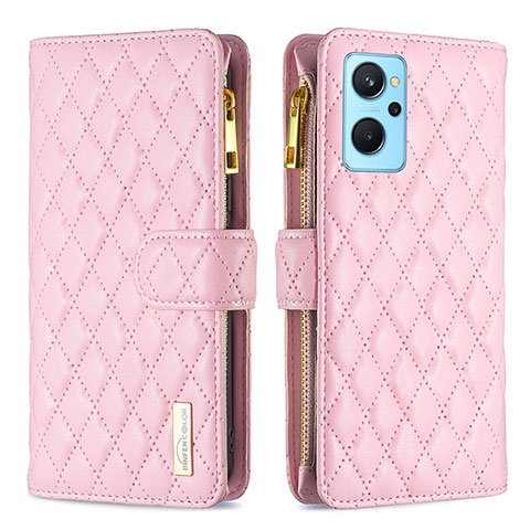 Coque Portefeuille Livre Cuir Etui Clapet B12F pour Oppo A96 4G Or Rose