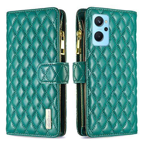 Coque Portefeuille Livre Cuir Etui Clapet B12F pour Oppo A96 4G Vert