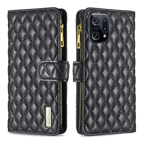 Coque Portefeuille Livre Cuir Etui Clapet B12F pour Oppo Find X5 5G Noir