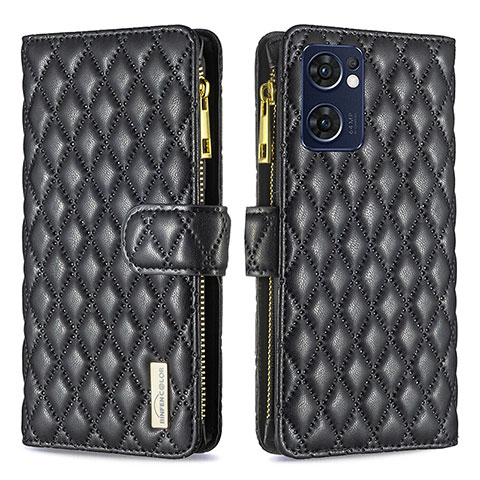 Coque Portefeuille Livre Cuir Etui Clapet B12F pour Oppo Find X5 Lite 5G Noir