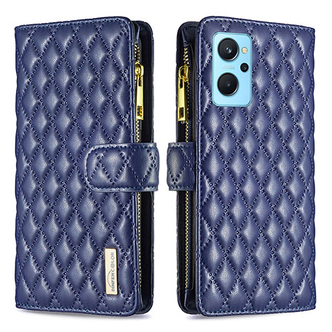 Coque Portefeuille Livre Cuir Etui Clapet B12F pour Oppo K10 4G Bleu