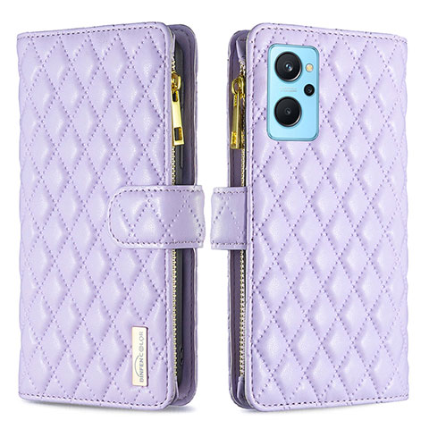 Coque Portefeuille Livre Cuir Etui Clapet B12F pour Oppo K10 4G Violet