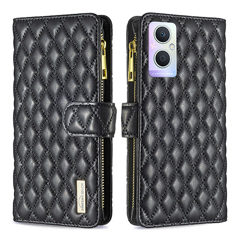 Coque Portefeuille Livre Cuir Etui Clapet B12F pour Oppo Reno7 Lite 5G Noir