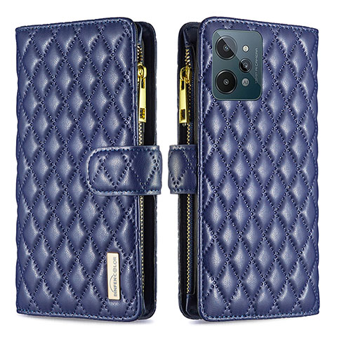 Coque Portefeuille Livre Cuir Etui Clapet B12F pour Realme C31 Bleu