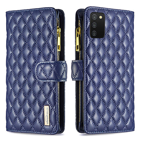 Coque Portefeuille Livre Cuir Etui Clapet B12F pour Samsung Galaxy A02s Bleu