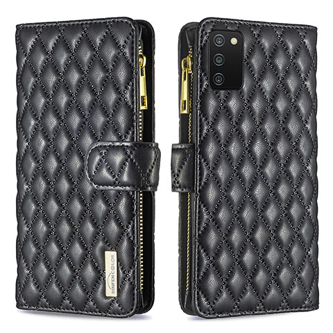 Coque Portefeuille Livre Cuir Etui Clapet B12F pour Samsung Galaxy A02s Noir