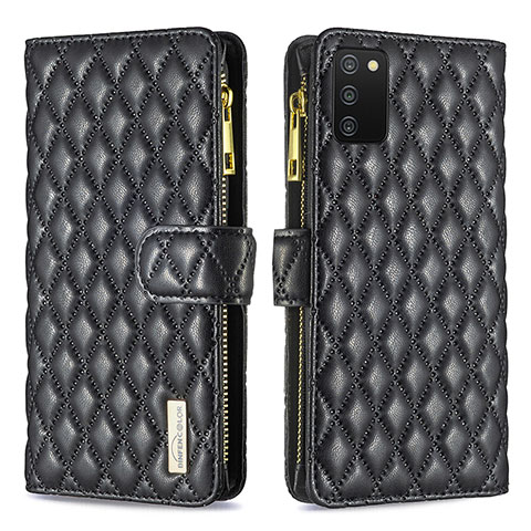 Coque Portefeuille Livre Cuir Etui Clapet B12F pour Samsung Galaxy A03s Noir