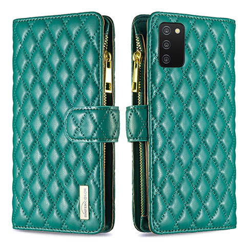 Coque Portefeuille Livre Cuir Etui Clapet B12F pour Samsung Galaxy A03s Vert