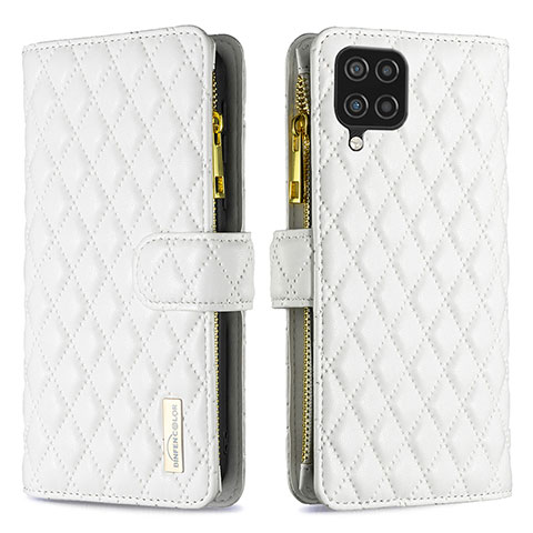 Coque Portefeuille Livre Cuir Etui Clapet B12F pour Samsung Galaxy A12 5G Blanc