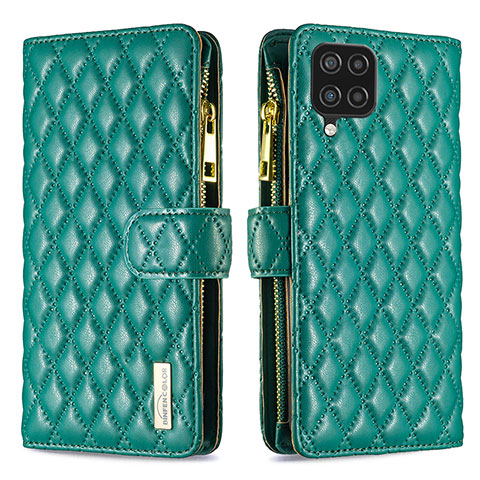 Coque Portefeuille Livre Cuir Etui Clapet B12F pour Samsung Galaxy A12 5G Vert