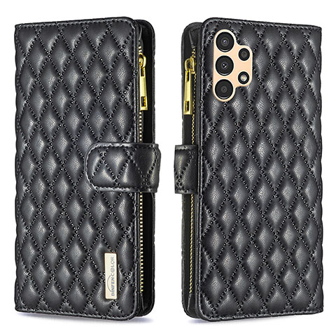 Coque Portefeuille Livre Cuir Etui Clapet B12F pour Samsung Galaxy A13 4G Noir