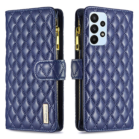 Coque Portefeuille Livre Cuir Etui Clapet B12F pour Samsung Galaxy A23 5G Bleu