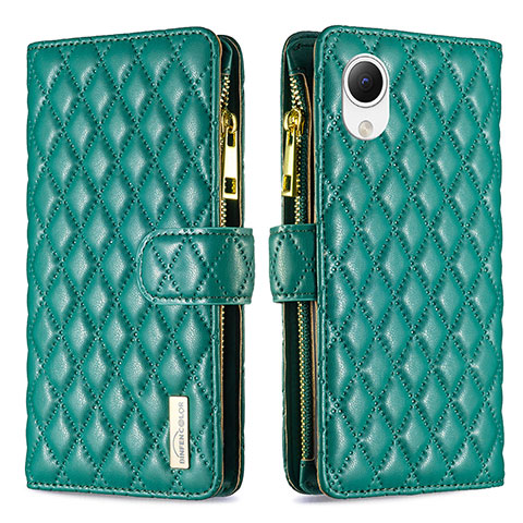 Coque Portefeuille Livre Cuir Etui Clapet B12F pour Samsung Galaxy A23 5G SC-56C Vert