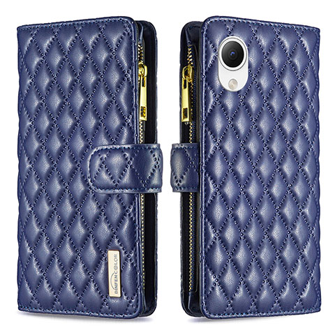 Coque Portefeuille Livre Cuir Etui Clapet B12F pour Samsung Galaxy A23e 5G Bleu