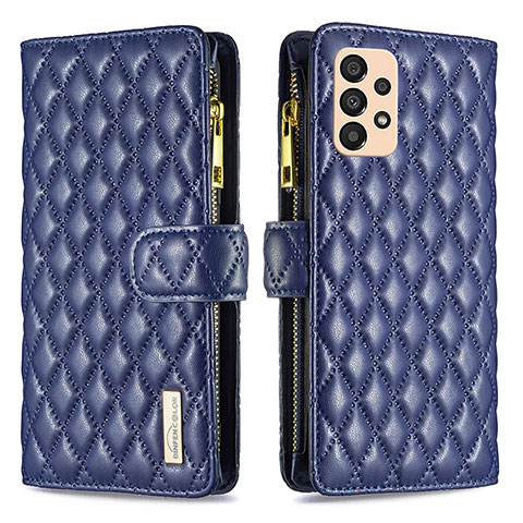 Coque Portefeuille Livre Cuir Etui Clapet B12F pour Samsung Galaxy A33 5G Bleu