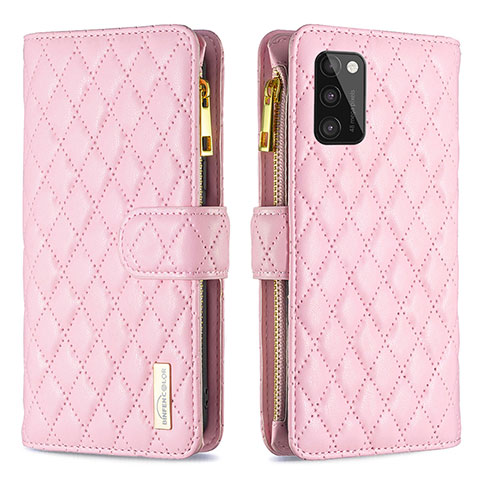 Coque Portefeuille Livre Cuir Etui Clapet B12F pour Samsung Galaxy A41 Or Rose