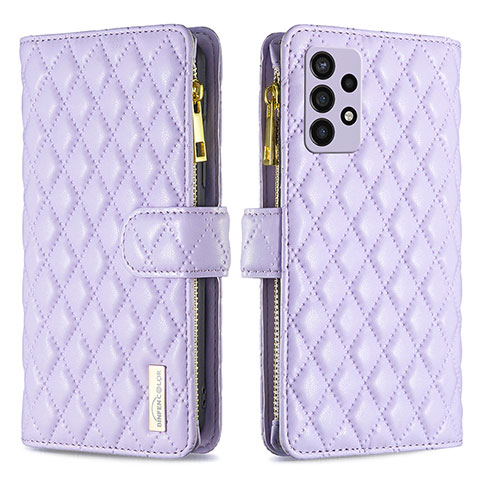 Coque Portefeuille Livre Cuir Etui Clapet B12F pour Samsung Galaxy A72 4G Violet