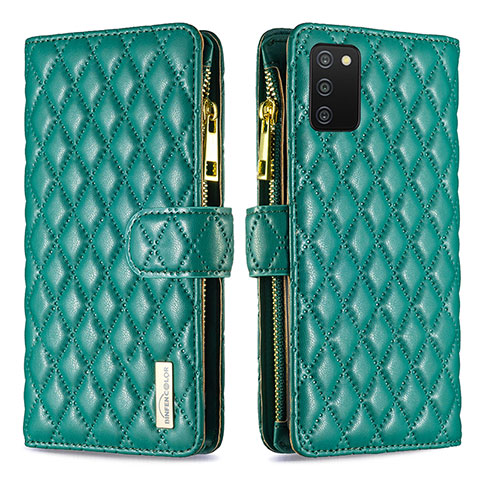 Coque Portefeuille Livre Cuir Etui Clapet B12F pour Samsung Galaxy F02S SM-E025F Vert