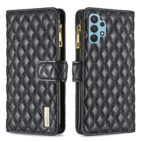 Coque Portefeuille Livre Cuir Etui Clapet B12F pour Samsung Galaxy M32 5G Noir