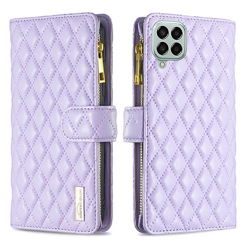 Coque Portefeuille Livre Cuir Etui Clapet B12F pour Samsung Galaxy M33 5G Violet