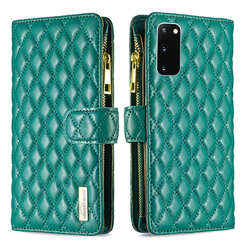 Coque Portefeuille Livre Cuir Etui Clapet B12F pour Samsung Galaxy S20 5G Vert