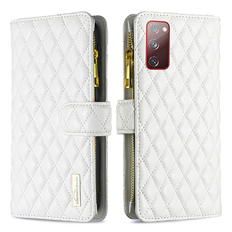 Coque Portefeuille Livre Cuir Etui Clapet B12F pour Samsung Galaxy S20 FE 4G Blanc