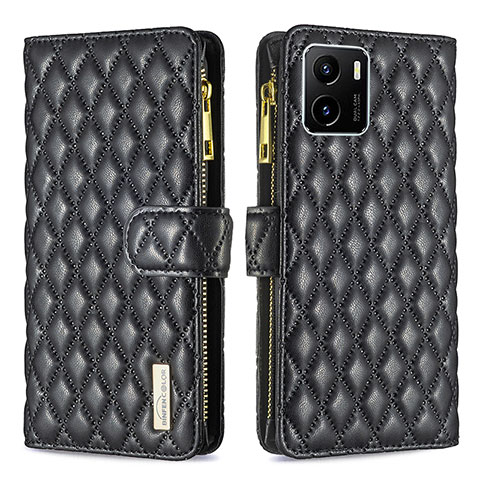 Coque Portefeuille Livre Cuir Etui Clapet B12F pour Vivo iQOO U5x Noir