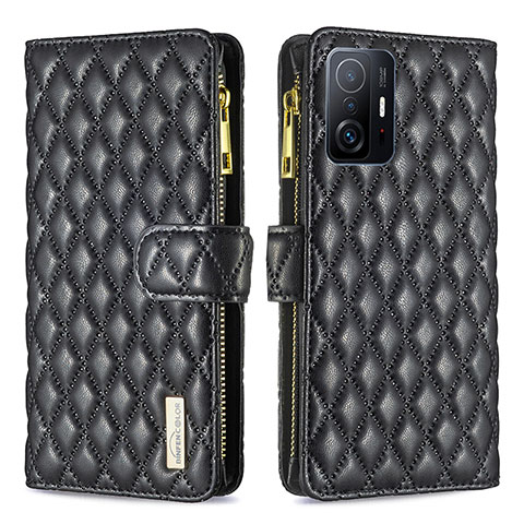 Coque Portefeuille Livre Cuir Etui Clapet B12F pour Xiaomi Mi 11T Pro 5G Noir