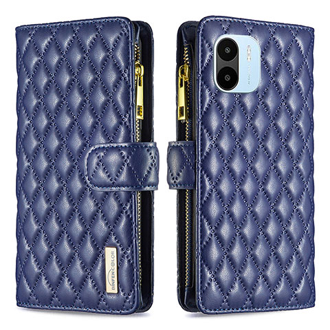 Coque Portefeuille Livre Cuir Etui Clapet B12F pour Xiaomi Poco C50 Bleu