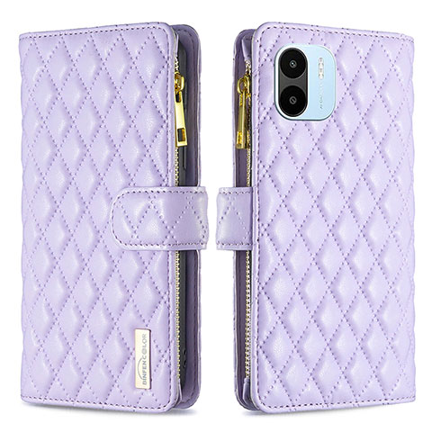 Coque Portefeuille Livre Cuir Etui Clapet B12F pour Xiaomi Poco C50 Violet