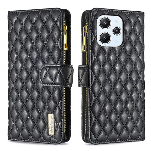 Coque Portefeuille Livre Cuir Etui Clapet B12F pour Xiaomi Redmi 12 4G Noir