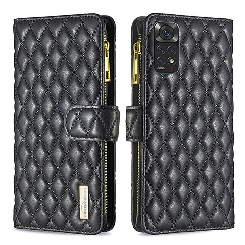 Coque Portefeuille Livre Cuir Etui Clapet B12F pour Xiaomi Redmi Note 11 4G (2022) Noir